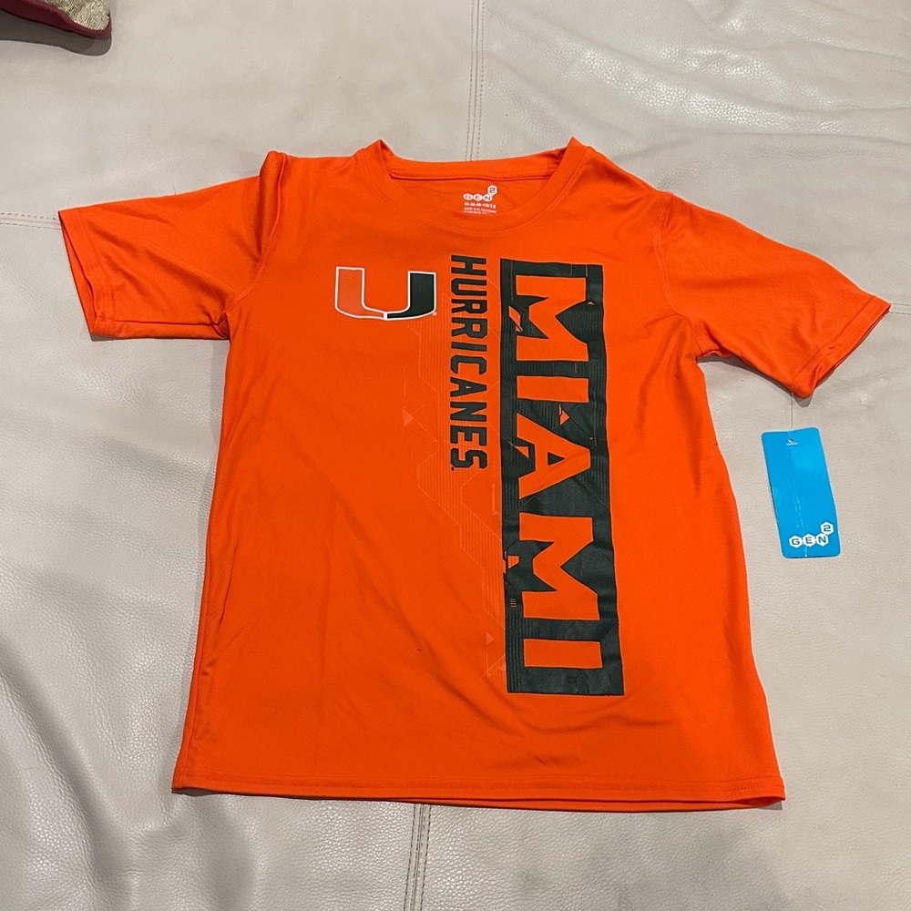 Kids' Orange Miami Hurricanes Short Sleeve Tee